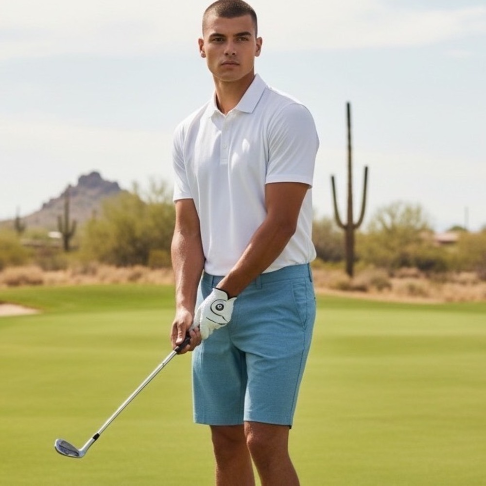 Travis Mathew‎ Men's Striped Board Shorts Blue Size 30